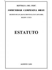 Estatuto Comunidad Campesina con Ronda